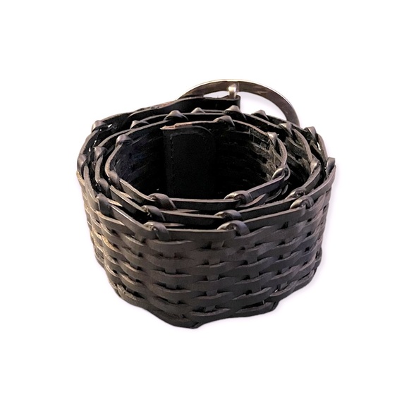 VTG 90s Calvin Klein Woven Belt with Brass Buckle - Picture 7 of 8